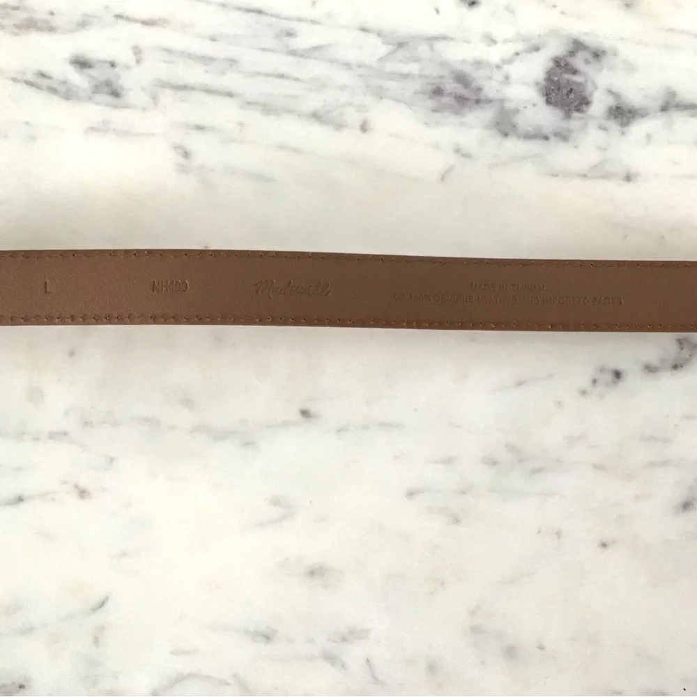 Madewell Suede Leather Belt In Timber Beam Size Large New With Tag - Picture 7 of 10